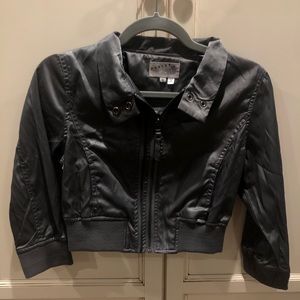 Buckle Ashley Sateen Crop Jacket Ribbed Trim